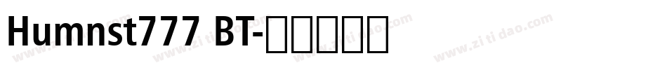 Humnst777 BT字体转换